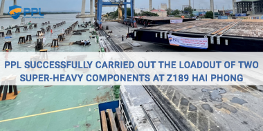 PPL successfully carried out the loadout of two super-heavy components at Z189 Hai Phong 